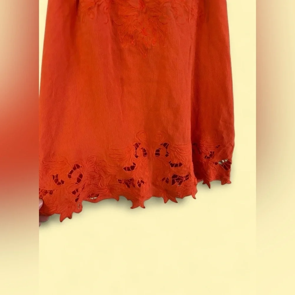 Miss Me Orange Embroidered Tank Top - Size Small - Picture 3 of 5